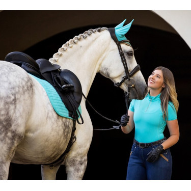LeMieux Suede Dressur Schabracke Azurblau