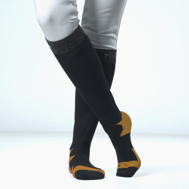 Socken Flags & Cup Wabana Kaviar / Honig Schwarz