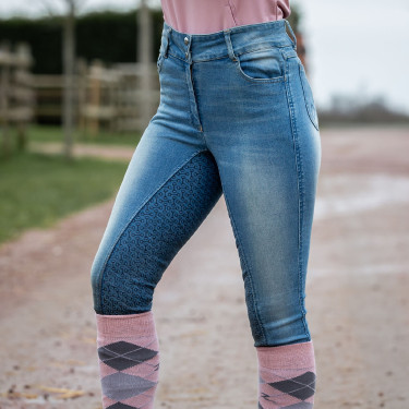 Jean Vollbesatz Silikon High Waist Kaia Damen Horze Jean Vollbesatz Silikon High Waist Kaia Damen Horze