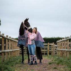 Jean Vollbesatz Silikon High Waist Kaia Damen Horze Blau