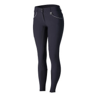Hochbund-Reithose mit Silikon-Besatz Aubrey Horze Damen Dunkelmarineblau