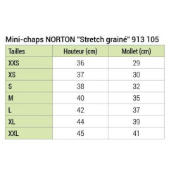 Mini-Chaps Norton Stretch genarbt Mini-Chaps Norton Stretch genarbt