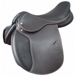 Vielseitigkeitssattel Leder Quercy T de T Schokolade Braun Vielseitigkeitssattel Leder Quercy T de T Schokolade Braun