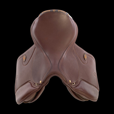 Selle d'obstacle en cuir Acavallo Botticelli Noir