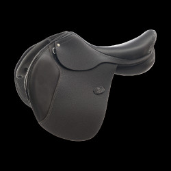 Spring-Sattel aus Leder Acavallo Veneziano Schwarz