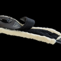 Gurt mit Bauchlatz Acavallo Gel & PVC Abnehmbares Innenfutter aus Wolle Schwarz