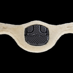 Gurt mit Bauchlatz Acavallo Gel & PVC Abnehmbares Innenfutter aus Wolle Schwarz