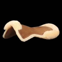 Mischsattelpad Close Contact Acavallo Classic mit vollständig integriertem Lammfell Transparent / Weiß Mischsattelpad Close Contact Acavallo Classic mit vollständig integriertem Lammfell Transparent / Weiß