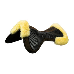 Acavallo Close Contact Classic Gel Stoßdämpfer mit Memory-Schaum und Lammfell Braun / Natur