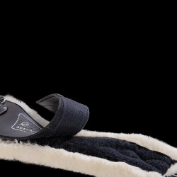 Anatomischer Gurt Acavallo Gel & PVC mit abnehmbarer Wollunterlage Schwarz