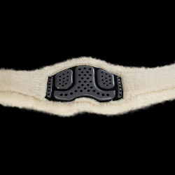 Anatomischer Gurt Acavallo Gel & PVC mit abnehmbarer Wollunterlage Schwarz