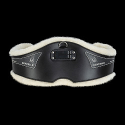 Anatomischer Gurt Acavallo Gel & PVC mit abnehmbarer Wollunterlage Schwarz