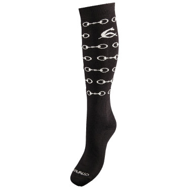 Wadenlange Socken aus Baumwolle Acavallo Schwarz