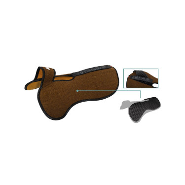 Stoßdämpfer mit Tasche Acavallo Doppel-Filz Brauner Senf Gelb