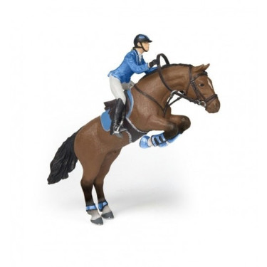 Springreiterfigur Pferd & Reiterin Papo