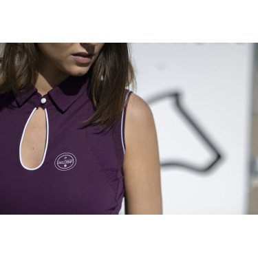 Ärmelloses Polo Equithème Sarah Pflaume Lila