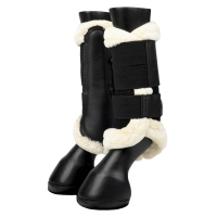Geschlossene Gamaschen Lammfell LeMieux Edge Mesh Schwarz / Natur