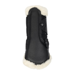 Geschlossene Gamaschen Lammfell LeMieux Edge Mesh Schwarz / Natur Geschlossene Gamaschen Lammfell LeMieux Edge Mesh Schwarz / Natur