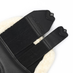 Geschlossene Gamaschen Lammfell LeMieux Edge Mesh Schwarz / Natur Geschlossene Gamaschen Lammfell LeMieux Edge Mesh Schwarz / Natur