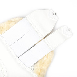 Geschlossene Gamaschen Lammfell LeMieux Edge Mesh Weiß Wei&amp;amp;amp;amp;szlig;