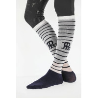 Penelope Wettkampf Socke Marineblau / Creme gestreift