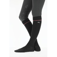 Pénélope Luxe Socken Schwarz mit blauen / weißen / roten Streifen