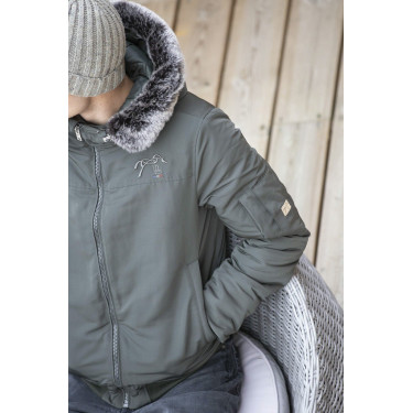 Pénélope Tiger Jacke Khaki Gr&uuml;n