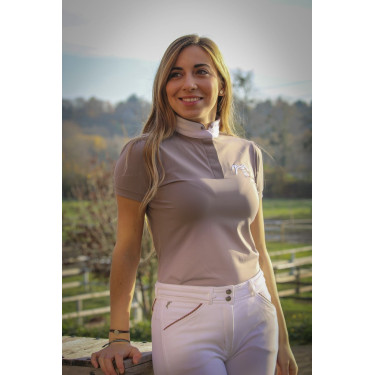 Wettkampf-Poloshirt Pénélope Madrid Kurzarm Maulwurf Braun Wettkampf-Poloshirt Pénélope Madrid Kurzarm Maulwurf Braun