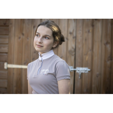 Wettkampf-Poloshirt Pénélope Madrid Kurzarm Maulwurf Braun Wettkampf-Poloshirt Pénélope Madrid Kurzarm Maulwurf Braun