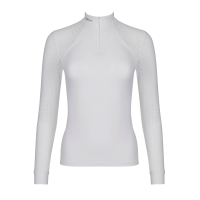 Polo de concours LeMieux Olivia manches longues Blanc
