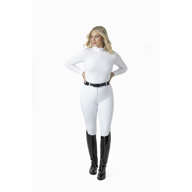 Wettkampf-Poloshirt LeMieux Olivia Langarm Weiß Weiß Wettkampf-Poloshirt LeMieux Olivia Langarm Weiß Weiß