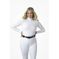 Wettkampf-Poloshirt LeMieux Olivia Langarm Weiß Weiß Wettkampf-Poloshirt LeMieux Olivia Langarm Weiß Weiß