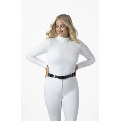 Wettkampf-Poloshirt LeMieux Olivia Langarm Weiß Weiß Wettkampf-Poloshirt LeMieux Olivia Langarm Weiß Weiß