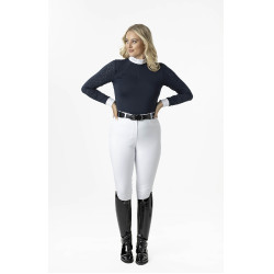 Wettkampf-Poloshirt LeMieux Olivia Langarm Marineblau