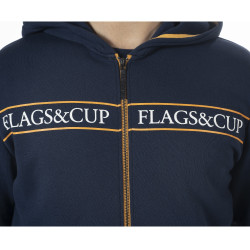 Kinder-Kapuzenjacke Perico Flags & Cup Marineblau