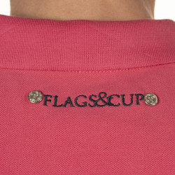 Kinder-Poloshirt Salta Flags & Cup Fuchsie Rosa