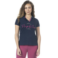 Damen-Poloshirt Salta Flags & Cup Marineblau