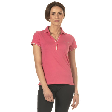 Damen-Poloshirt Rosa Flags & Cup