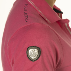Damen-Poloshirt Rosa Flags & Cup Fuchsie