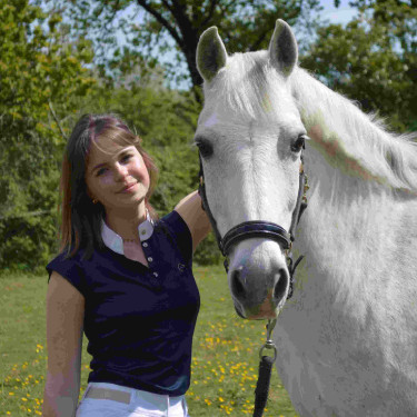 Polo Equithème Brussels mit Strass Marineblau Polo Equithème Brussels mit Strass Marineblau