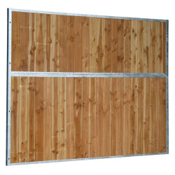 Feste Boxtrennwand voll Holz 4 m La Gée