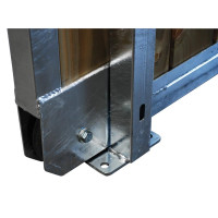 Séparation de box coulissante barraudée et soubassement bois 3,5 m La Gée