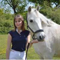 Polo Equithème Brussels mit Strass Marineblau Polo Equithème Brussels mit Strass Marineblau