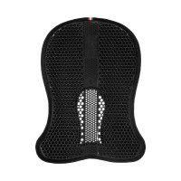 Atmungsaktiver Acavallo Stoßdämpfer mit hexagonalem Gel und Mikrofleece Schwarz / schwarz