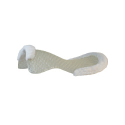 Atmungsaktiver Acavallo Gel-Sattelkissen mit Lammfellrand Atmungsaktiver Acavallo Gel-Sattelkissen mit Lammfellrand