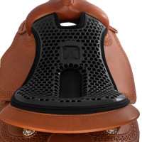 Sattelsitzbezug Acavallo Ortho-Coccyx Western Gel Hexagonal Dri-Lex 20mm Braun