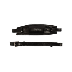 Nasenriemen Acavallo aus Leder für Hackamore Schwarz