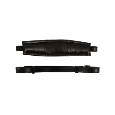 Nasenriemen Acavallo aus Leder für Hackamore Schwarz