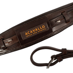 Nasenriemen Acavallo aus Leder für Hackamore Dunkelbraun