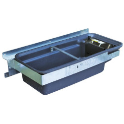 Doppel-Tränke Polybac 75 M mit Kordelrand und Befestigungsstütze La Gée